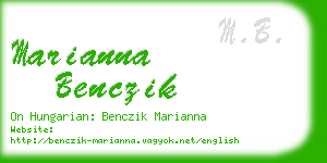 marianna benczik business card